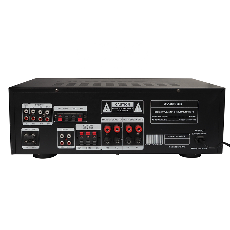 2 Channel 380W Home  Power Amplifier, Home Audio Power Amp, AV-389UB