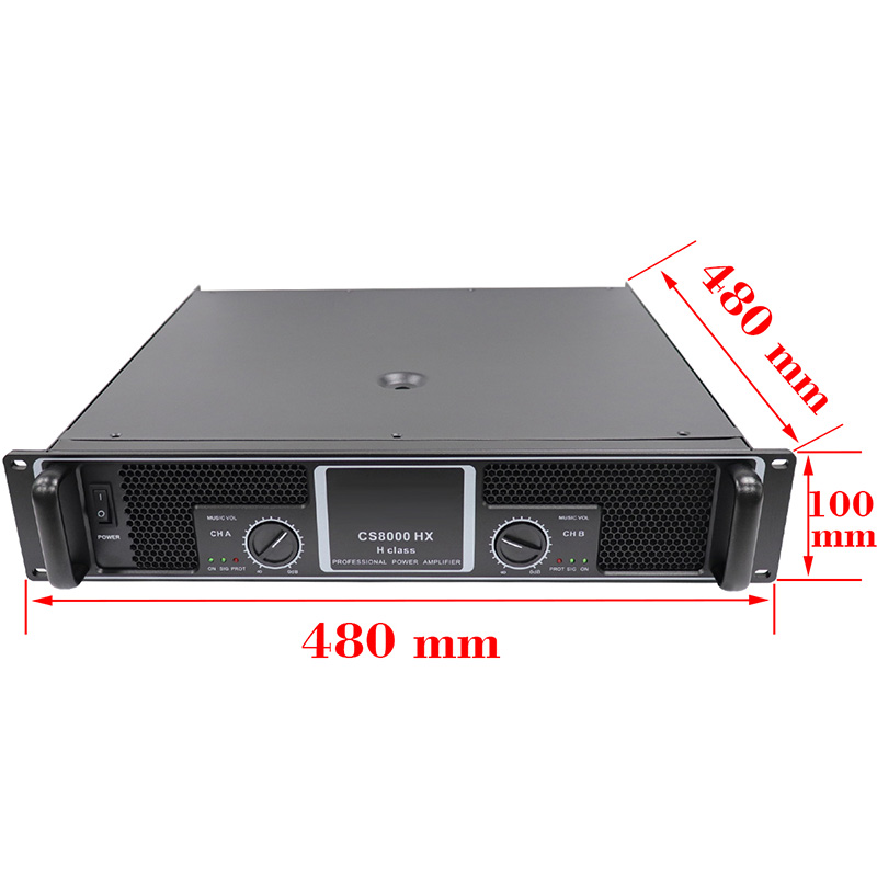 The New 800W*2 two channel multiple interconnections Amplifier for professional music, CS-8000HX