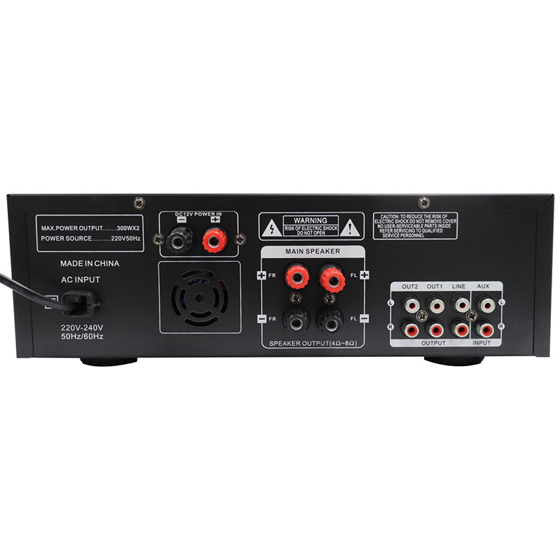 Wholesale 25W Dual Channel Stereo Amplifier Audio Receiver Home Store FM Radio SD MIC, FC-A387