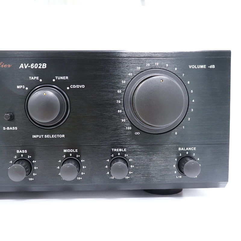 Made in China 100W dual channel Bluetooth and wireless home stereo mixer audio power amplifier, AV-602B