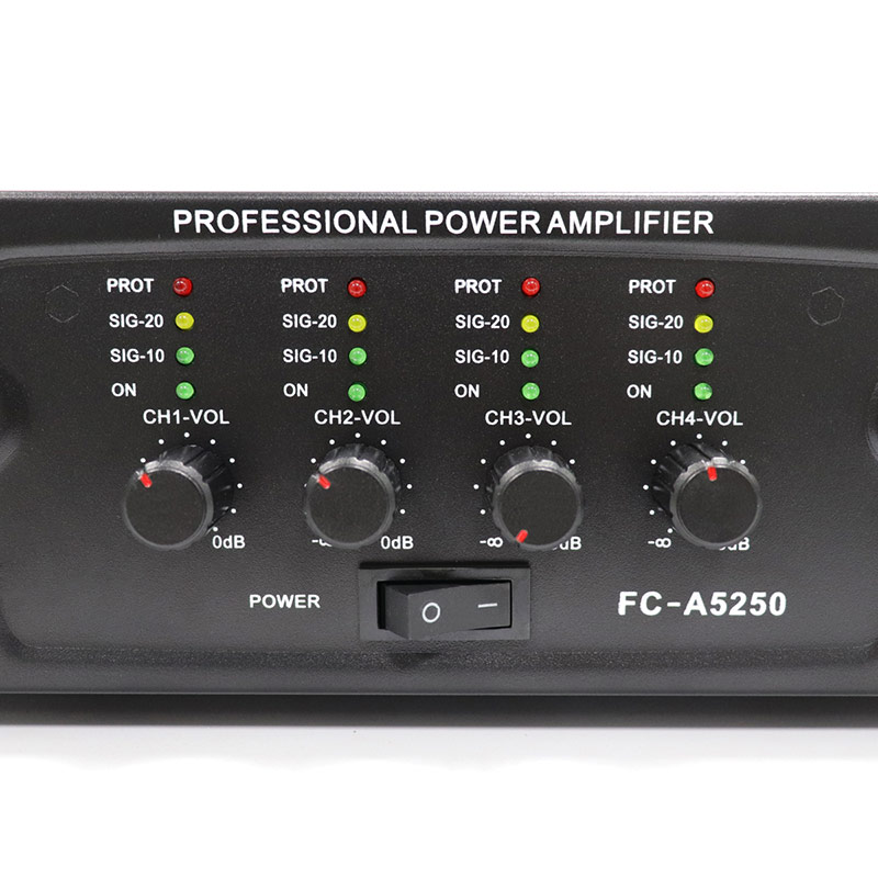 Hot sales 250W Independent four channel Professsional Power Amplifier for stage, FC-A5250