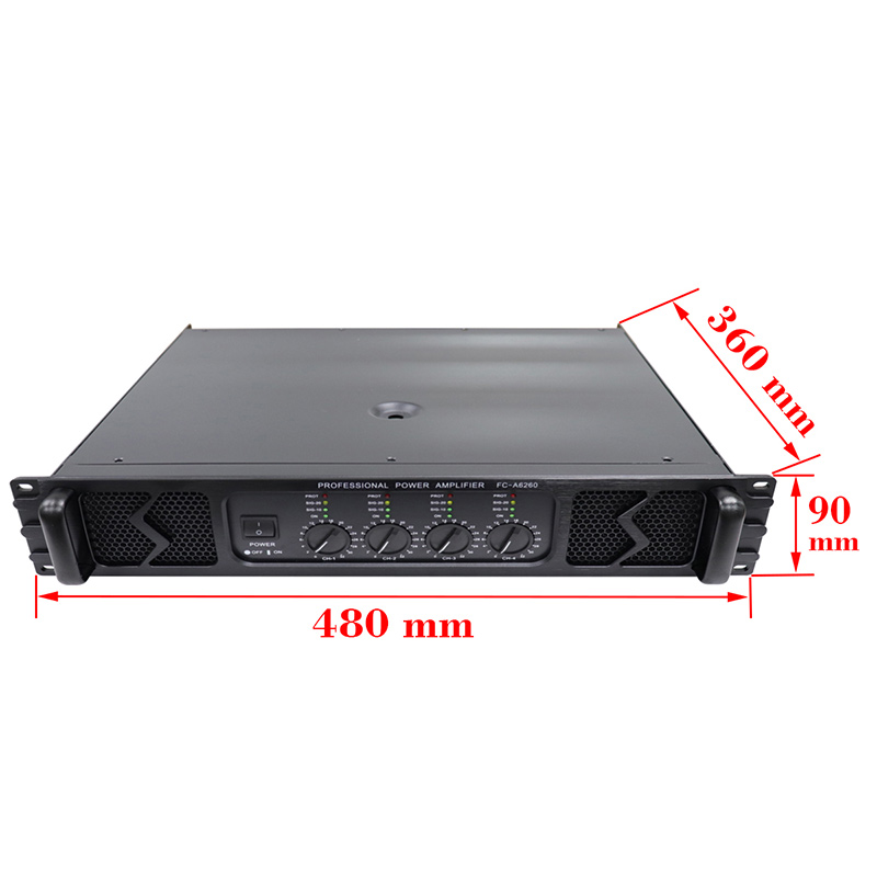 Direct wholesale of manufacturers 4.0 Channel 250w Posterior stage Professional Power Amplifier, FC-A6260