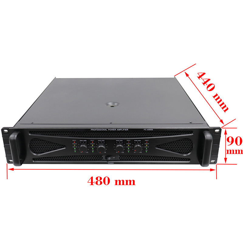 high power 4 Channel 600W Professional Power Amplifier, Professional Stereo Amplifier, FC-A6850