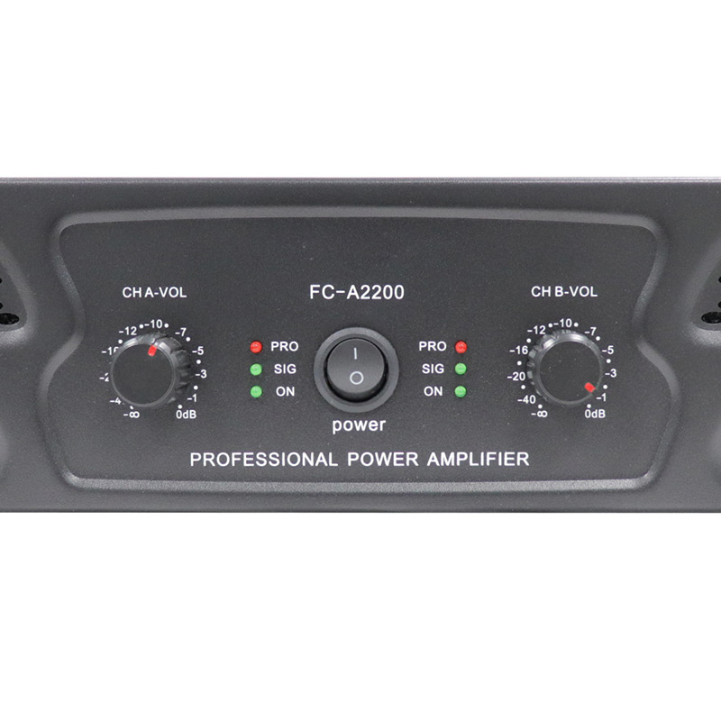 Wholesale customization 2 Channel 200w Stereo Audio Professional Power Amplifier for perform, FC-A2200