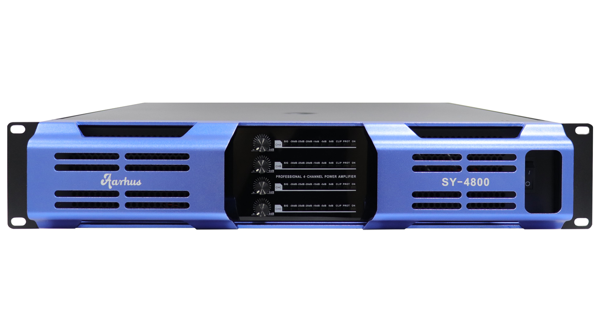 New design class H 800W 4-channel blue professional amplifier, SY-4800